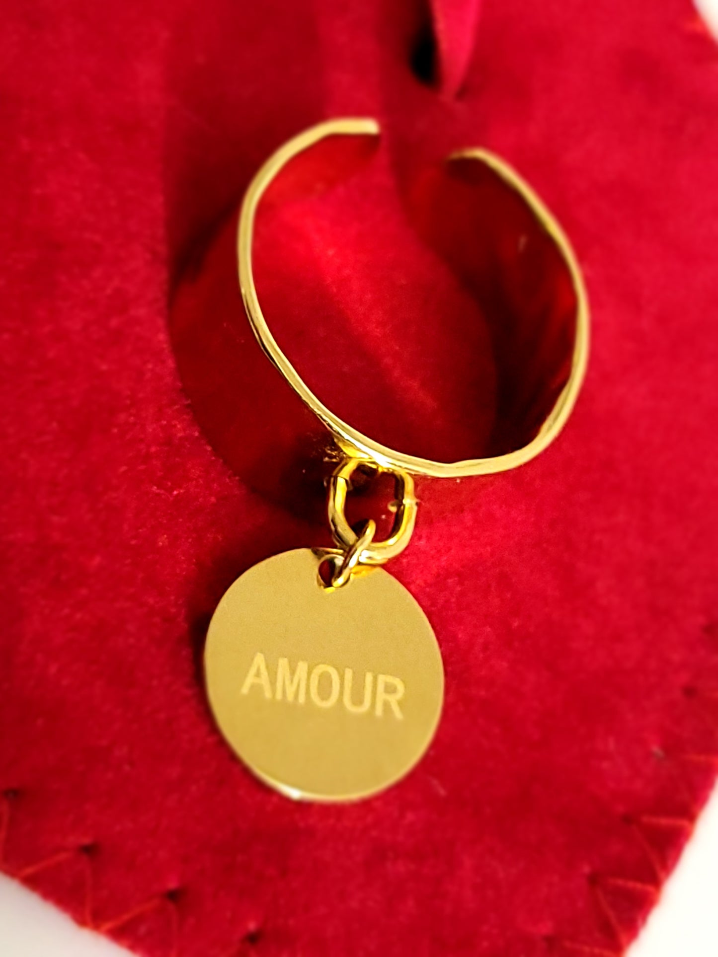 Bague breloque "Amour"