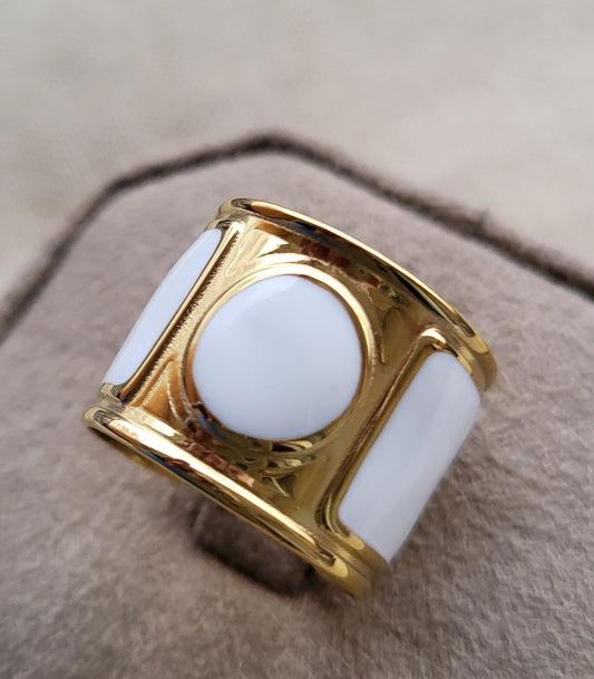 Bague jonc blanc