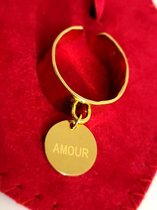 Bague breloque "Amour"